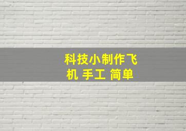 科技小制作飞机 手工 简单